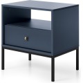 Noční stolek Mono II 54 cm modrý/černý