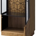 Vitrína Mosaic 11 67 cm z masivu pravá dub medový/černá