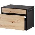 Závěsná skříňka pod umyvadlo Mossa 56 60 cm dub Artisan/černá