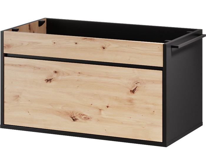 Závěsná skříňka pod umyvadlo Mossa 58 80 cm dub Artisan/černá