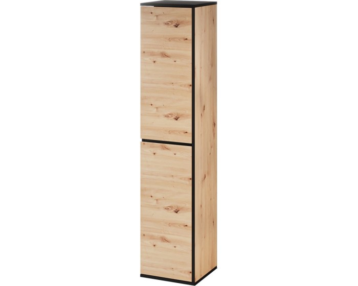 Vysoká koupelnová skříňka Mossa 69 35 cm pravá dub Artisan/černá