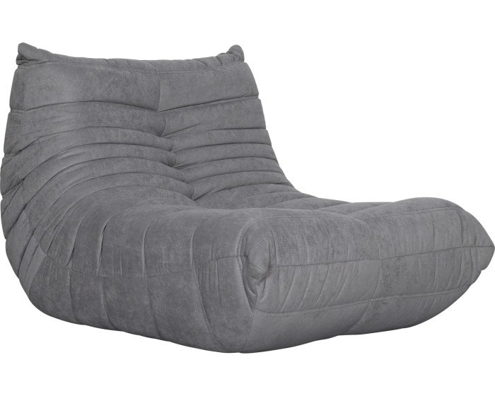 Designové křeslo Nua samet šedé