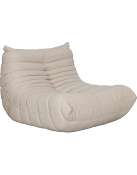 Designové křeslo Nua samet béžové
