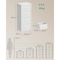 Komoda s látkovými zásuvkami Dopi 39,6 cm bílá