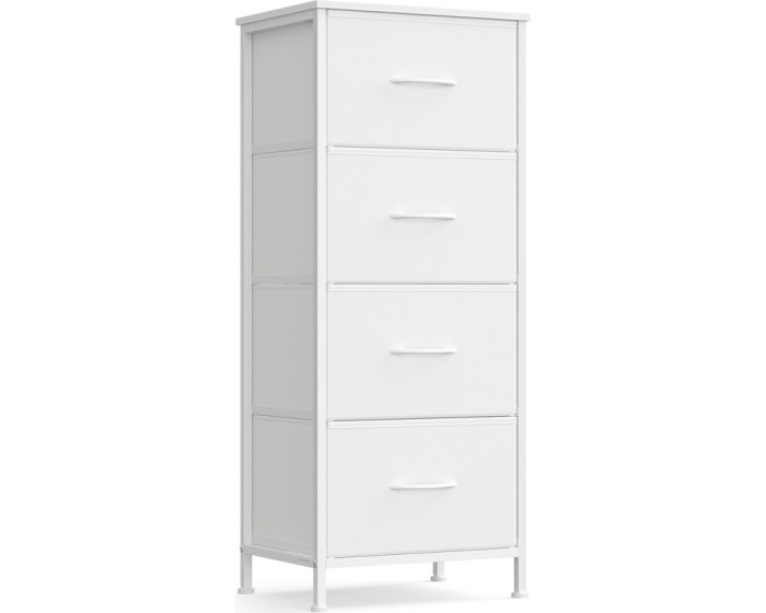 Komoda s látkovými zásuvkami Dopi 39,6 cm bílá
