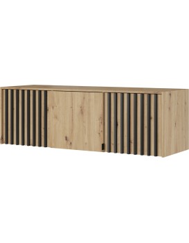 Nástavec na skříň Nelly 155 cm dub artisan/černý