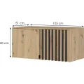 Nástavec na skříň Nelly 105 cm dub artisan/černý