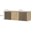 Nástavec na skříň Nelly 155 cm dub artisan/černý