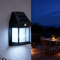 Nástěnná solární LED lampa s pohybovým senzorem Sullivan studená bílá/černá