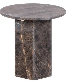 Odkládací stolek Naxos 50 cm mramor hnědý