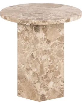 Odkládací stolek Naxos 50 cm mramor Latte