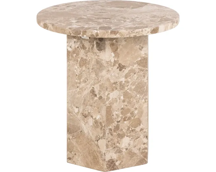 Odkládací stolek Naxos 50 cm mramor Latte