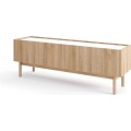 TV stolek Boho La 144 cm dub riviera/bílý mramor