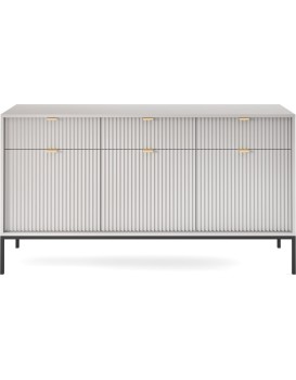 Komoda Nova 154 cm šedá/černá