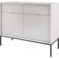 Komoda Nova 104 cm se zásuvkami šedá/černá