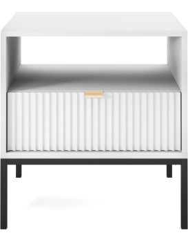 Noční stolek Nova 54 cm bílý/černý