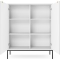 Komoda Nova 104 cm bílá/černá