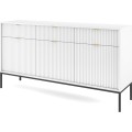 Komoda Nova 154 cm bílá/černá