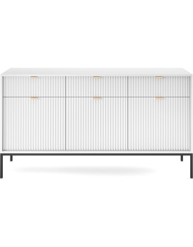 Komoda Nova 154 cm bílá/černá