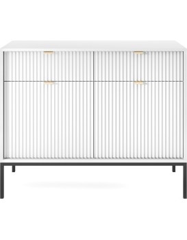 Komoda Nova 104 cm se zásuvkami bílá/černá