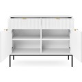 Komoda Nova 104 cm se zásuvkami bílá/černá