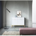 Komoda Nova 104 cm se zásuvkami bílá/zlatá