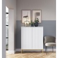 Komoda Nova 104 cm bílá/zlatá