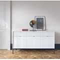 Komoda Nova 154 cm bílá/černá