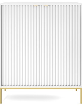 Komoda Nova 104 cm bílá/zlatá