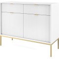 Komoda Nova 104 cm se zásuvkami bílá/zlatá