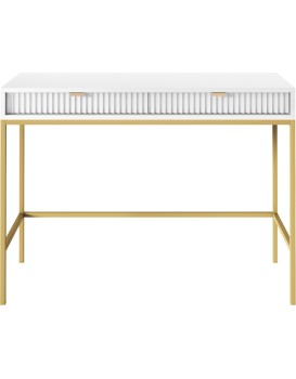 Toaletní stolek Nova 104 cm bílý/zlatý