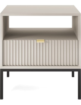 Noční stolek Nova 54 cm kašmír/černý