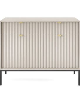 Komoda Nova 104 cm se zásuvkami kašmír/černá