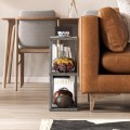Odkládací stolek Houseland Lazena retro šedý
