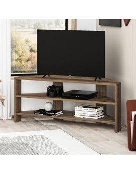 Rohový TV stolek Houseland Thales dub tmavý