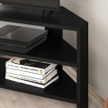 Rohový TV stolek Houseland Thales vintage černý