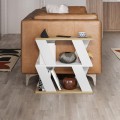 Odkládací stolek Houseland Lazena bílý/dub safírový