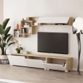 Moderní TV stěna Houseland Free du safírový/bílá