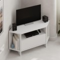Rohový TV stolek Houseland Viva bílý