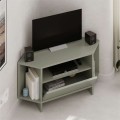 Rohový TV stolek Houseland Viva šedo-zelený