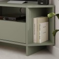 Rohový TV stolek Houseland Viva šedo-zelený