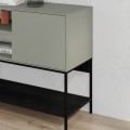 Komoda Houseland Amira 180 cm šedo-zelená