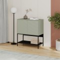 Komoda Houseland Amira 80 cm šedo-zelená
