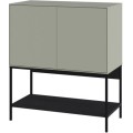 Komoda Houseland Amira 80 cm šedo-zelená