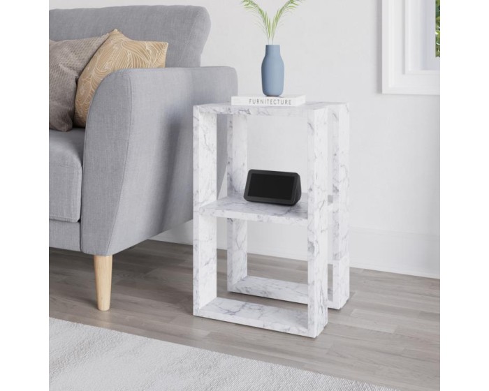 Noční stolek Houseland Lonie mramor Carrara