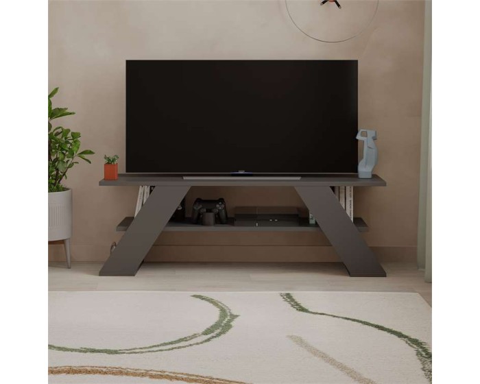 TV stolek Houseland Farfalla 120 cm antracitově šedý