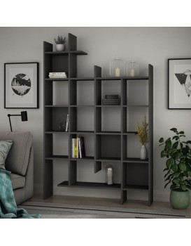 Moderní knihovna Houseland Manco antracitově šedá