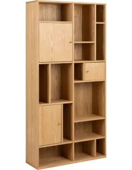 Knihovna Rangoon 90 cm dub přírodní olejovaný