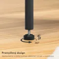 Odkládací stolek Houseland Lela s nabíjecí stanicí a USB hnědý/černý