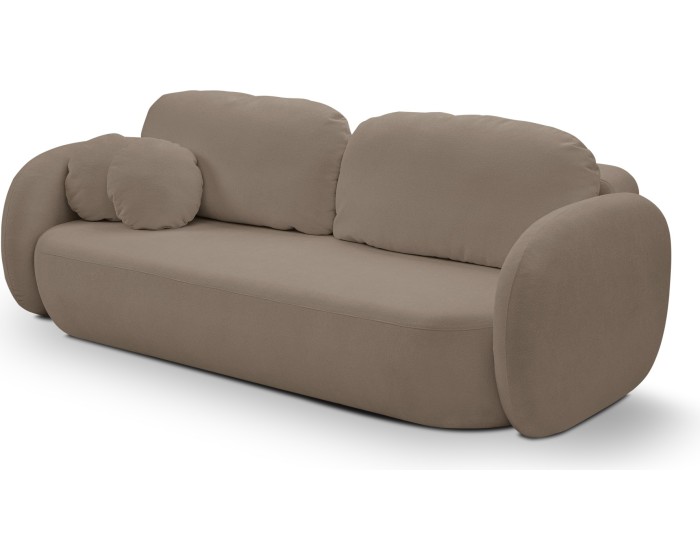 Rozkládací pohovka Olio 238 cm Sicuro 45 bouclé caffe latte